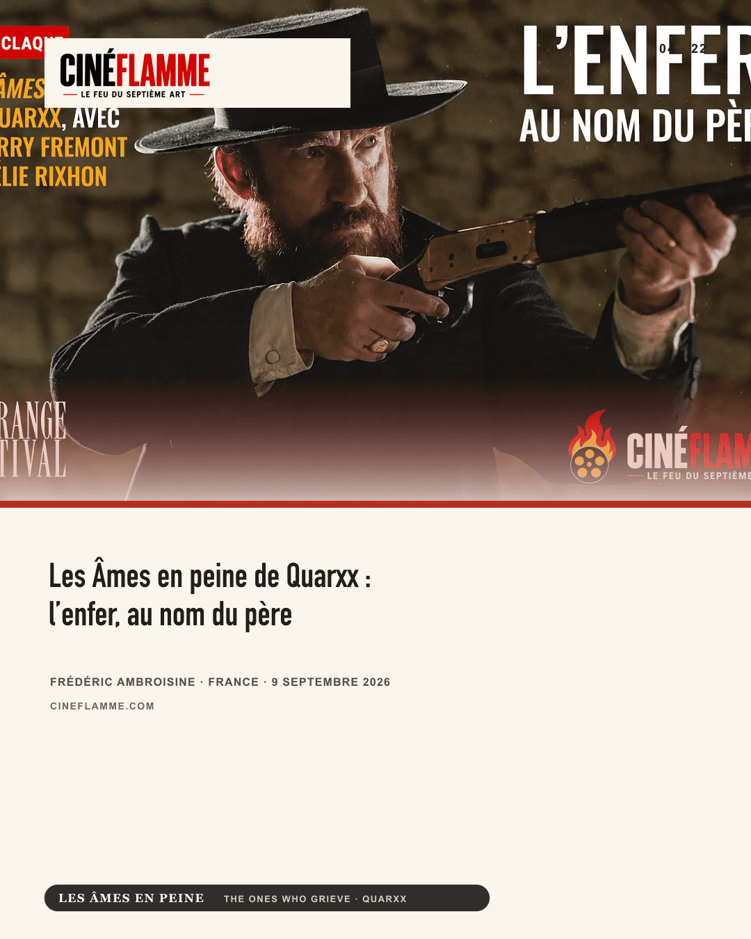 Cinéflamme — Les Âmes en peine de Quarxx : l’enfer, au nom du père