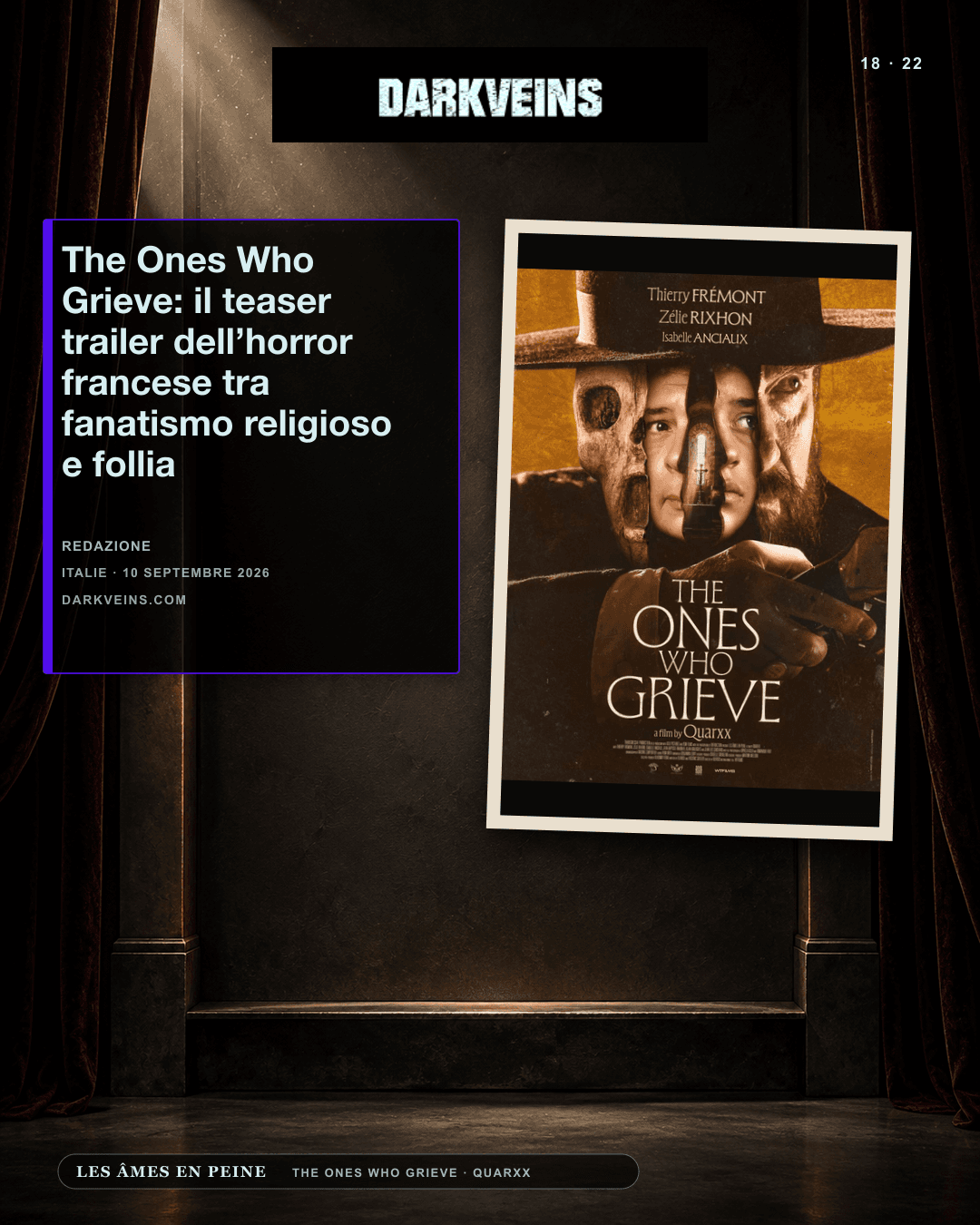 DarkVeins — The Ones Who Grieve: il teaser trailer dell’horror francese tra fanatismo religioso e follia